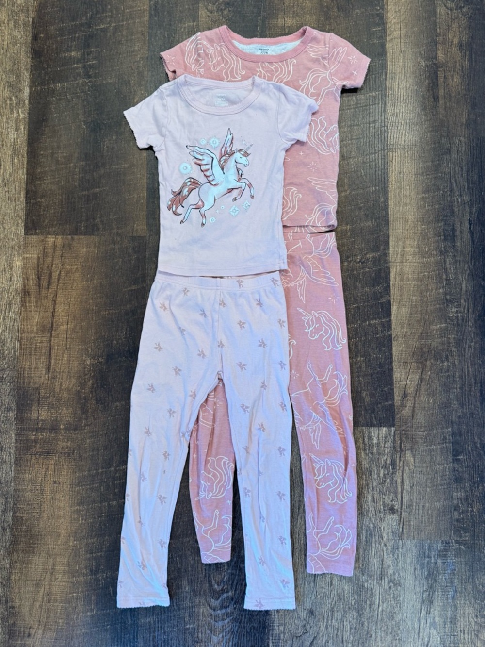 Carter's Two-Piece Pink Unicorn Pajama Set with Matching Leggings